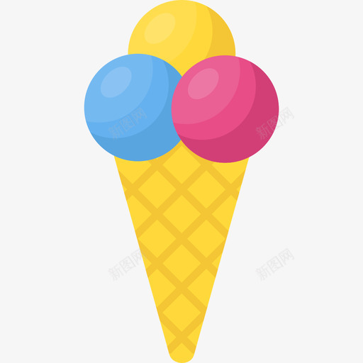 冰淇淋旅行和地方平的图标svg_新图网 https://ixintu.com 冰淇淋 平的 旅行和地方