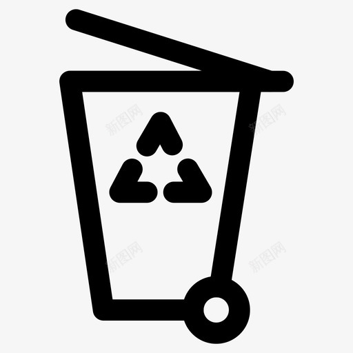 垃圾回收再利用图标svg_新图网 https://ixintu.com 再利用 回收 垃圾 废物 绿色能源大胆