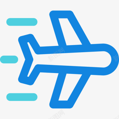 飞机商务172直线蓝图标图标