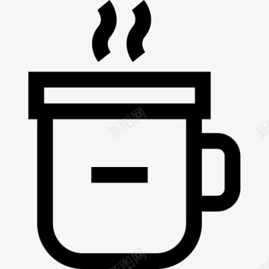 咖啡杯户外活动24线性图标图标