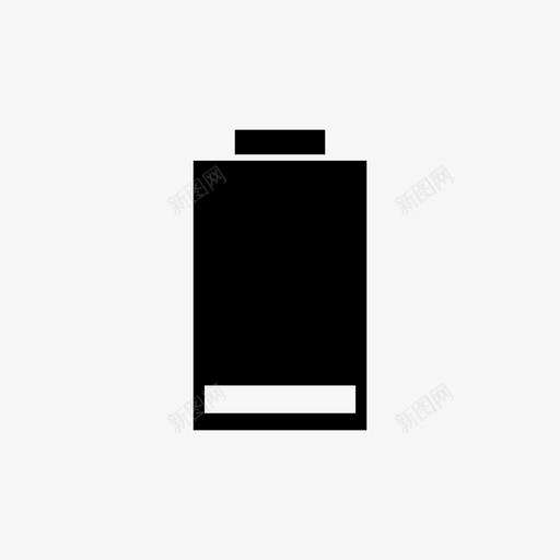 电池电量低容量元件图标svg_新图网 https://ixintu.com 低功率 元件 容量 状态 电池电量低