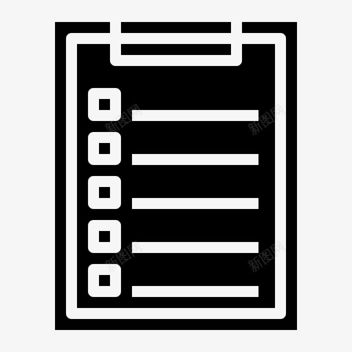 剪贴板列表纸张图标svg_新图网 https://ixintu.com 信纸 列表 剪贴板 报告 纸张