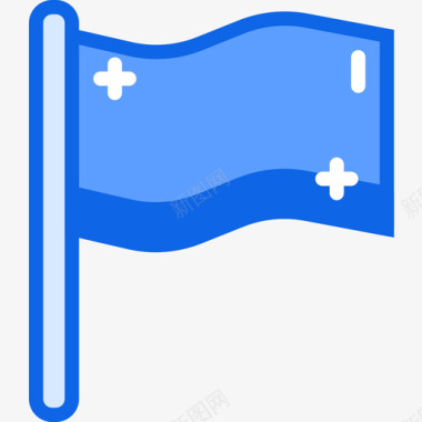 旗帜游戏55蓝色图标图标