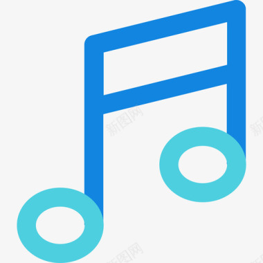 音乐接口53线性蓝色图标图标