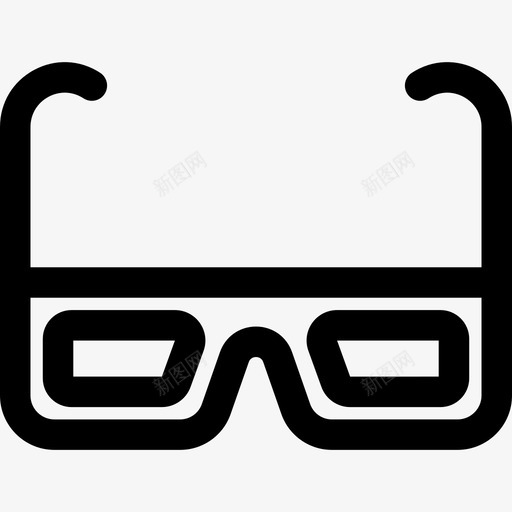3d眼镜电视7线性图标svg_新图网 https://ixintu.com 3d眼镜 电视7 线性