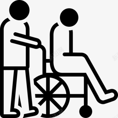 护理人员看护人残疾人图标图标