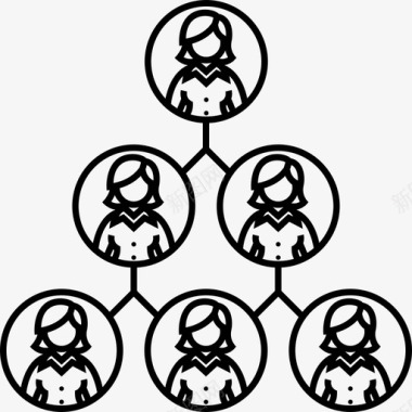 商业金字塔组织结构图标图标