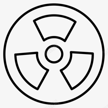 辐射原子生物危害图标图标