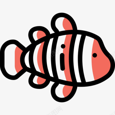 鱼24色鬼小丑图标图标