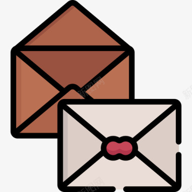 邮件文献11线性颜色图标图标
