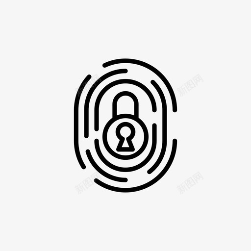 指纹锁保护图标svg_新图网 https://ixintu.com 保护 安全 指纹 锁 防护 防护1