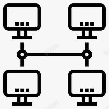 计算机与网络商务通信图标图标