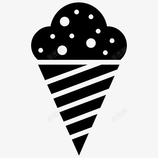 冰淇淋筒冷冻食品冰淇淋图标svg_新图网 https://ixintu.com 冰淇淋 冰淇淋筒 冷冻食品 华夫饼 响应式用户界面UI矢量图标 圣代