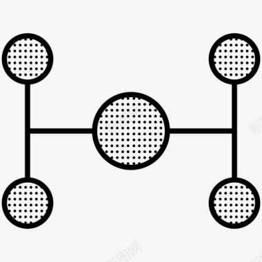 模型图表抽象点图标图标