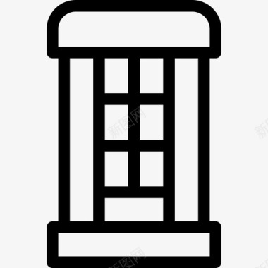 电话亭英国2直线电话图标图标