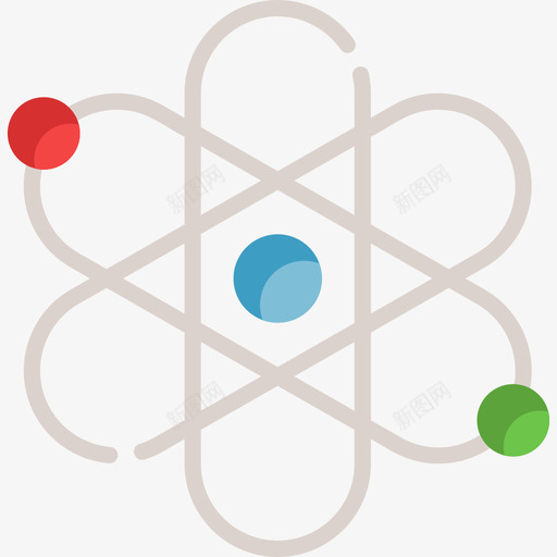 Atom回到学校43号平的图标svg_新图网 https://ixintu.com Atom 回到学校43号 平的