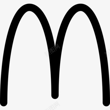 麦当劳标识503直线图标图标