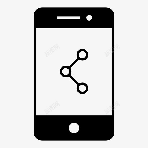 共享手机链接图标svg_新图网 https://ixintu.com 共享 手机 技术 智能手机 移动 链接
