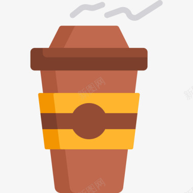 咖啡食品配送平板图标图标