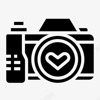 爱情照相机照片图标图标