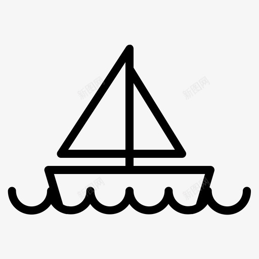 船渔夫运图标svg_新图网 https://ixintu.com 公交2条线 水 渔夫 船 运