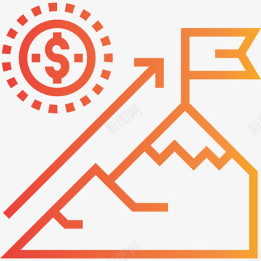 目标营销25梯度图标图标