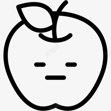 中性苹果表情图标图标