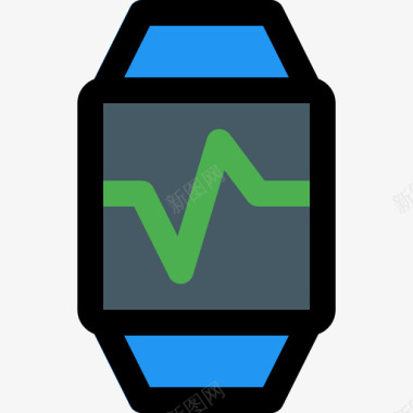智能手表sport30线性颜色图标图标
