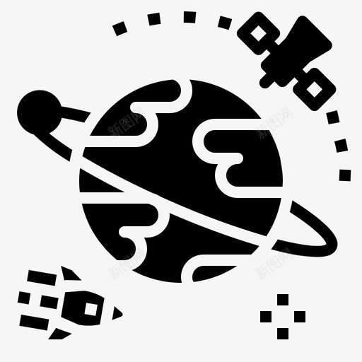 太空地球仪轨道图标svg_新图网 https://ixintu.com 地球仪 太空 科学固体 行星 轨道 飞船