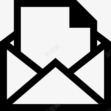带附件的邮箱电子邮件信封图标图标