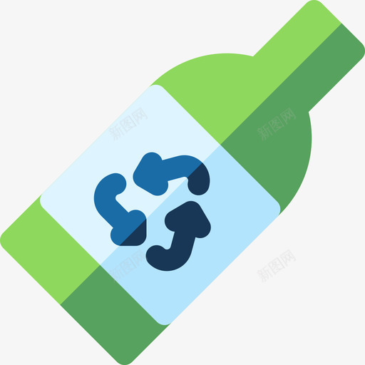 瓶回收18扁平图标svg_新图网 https://ixintu.com 回收18 扁平 瓶