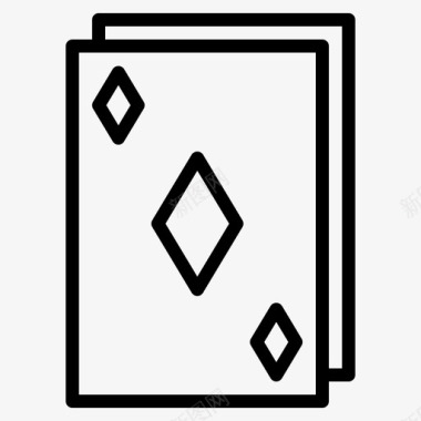 纸牌钻石赌博图标图标
