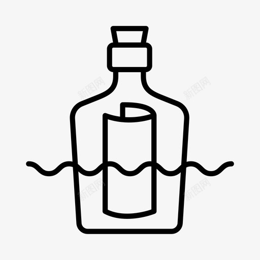 瓶装信息历史瓶内信息图标svg_新图网 https://ixintu.com 历史 旧 海洋 瓶内信息 瓶装信息