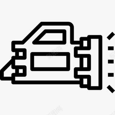 手电筒野营36直线型图标图标