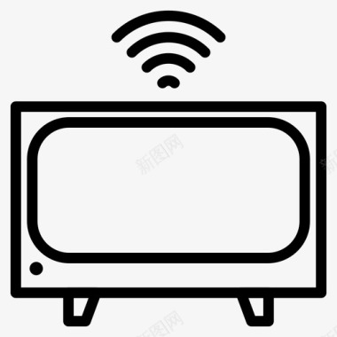 电视连接电子图标图标