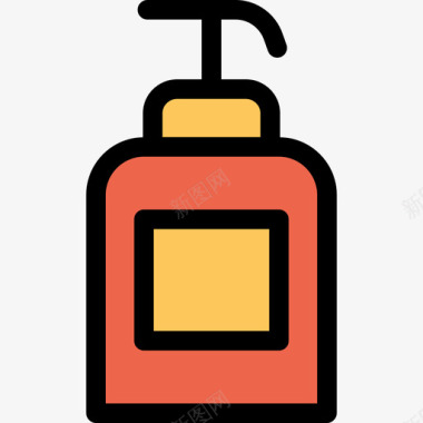 香皂美容和spa6直线颜色橙色图标图标