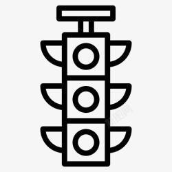 摩托车旁的红绿灯红绿灯安全保安图标高清图片