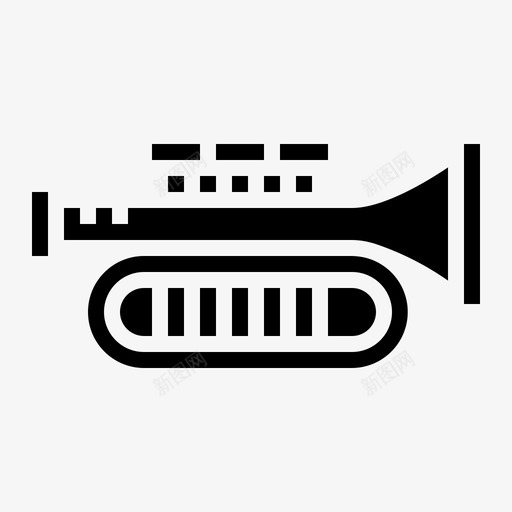 小号爵士音乐图标svg_新图网 https://ixintu.com 小号 爵士 管弦乐队 音乐