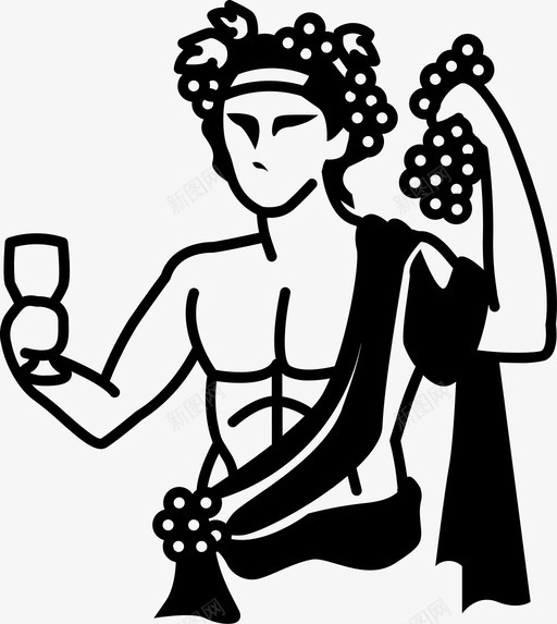 狄俄尼索斯喝酒上帝图标svg_新图网 https://ixintu.com 上帝 古代神 喝酒 托加 狂欢 狄俄尼索斯 酒