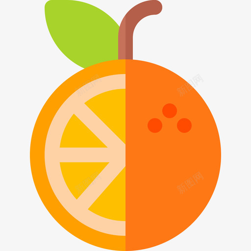 橙色水果和蔬菜16扁平图标svg_新图网 https://ixintu.com 扁平 橙色 水果和蔬菜16