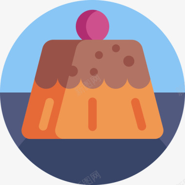 蛋糕野餐33扁平图标图标