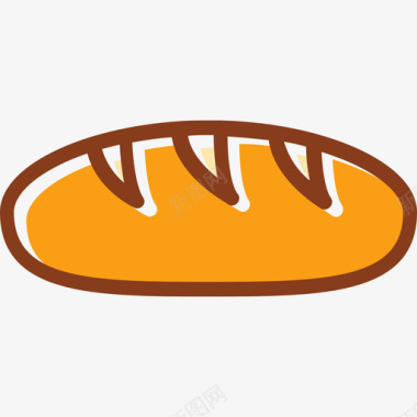 面包蛋糕和面包店3线性颜色图标图标