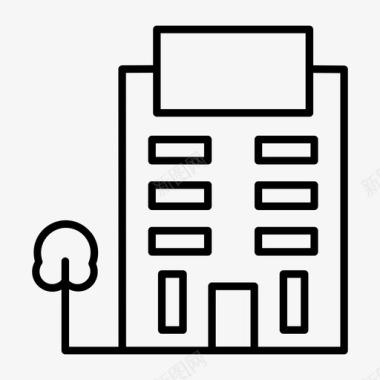 城市建筑酒店图标图标