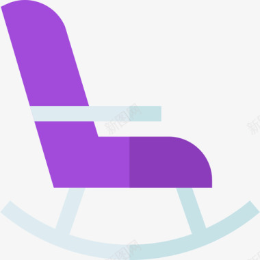 摇椅孕妇11号扁平图标图标