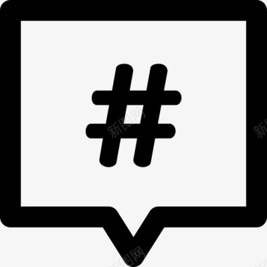 Hashtagbloggerandinfluencer7线性图标图标