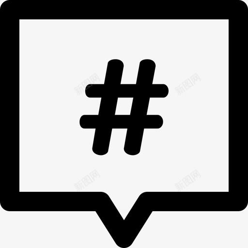 Hashtagbloggerandinfluencer7线性图标svg_新图网 https://ixintu.com Hashtag bloggerandinfluencer7 线性