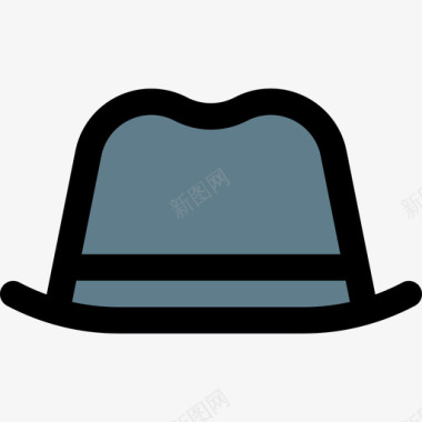 帽子衣服和饰品线颜色图标图标