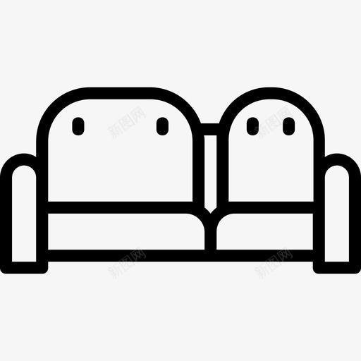 沙发家具和家用15线性图标svg_新图网 https://ixintu.com 家具和家用15 沙发 线性