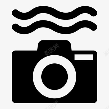 防水摄像机聚焦保护图标图标