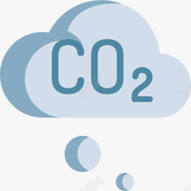 二氧化碳天气165平坦图标图标